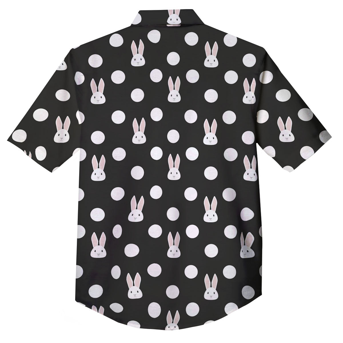 Rabbit Polka Dot Print Pattern Button Up Shirt-grizzshop