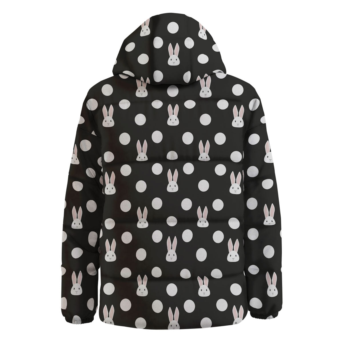 Rabbit Polka Dot Print Pattern Down Jacket-grizzshop