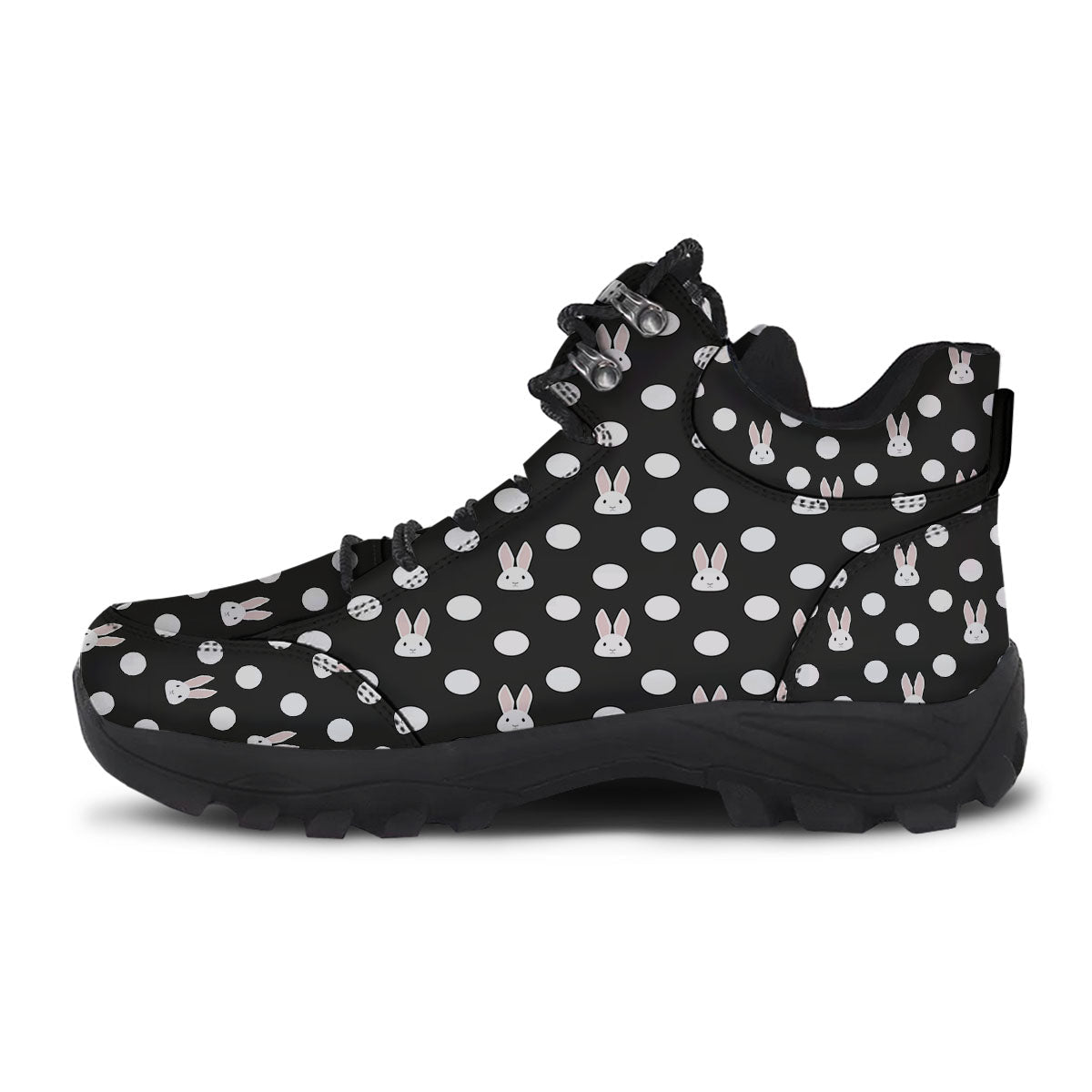 Rabbit Polka Dot Print Pattern Hiking Shoes-grizzshop