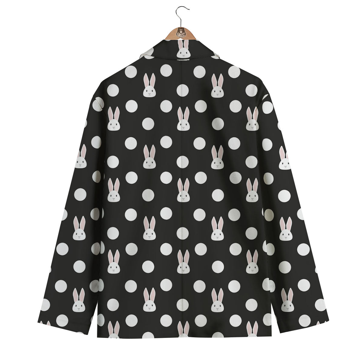 Rabbit Polka Dot Print Pattern Men's Blazer-grizzshop