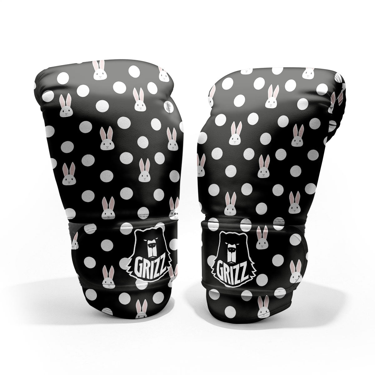 Rabbit Polka Dot Print Pattern Pro Boxing Glove