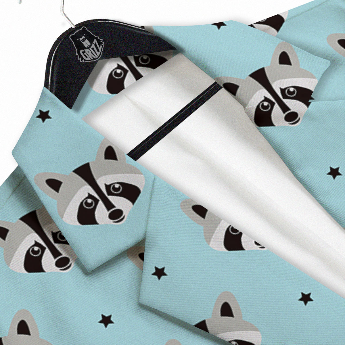 Raccoon Cartoon Print Pattern Men's Sport Coat-grizzshop