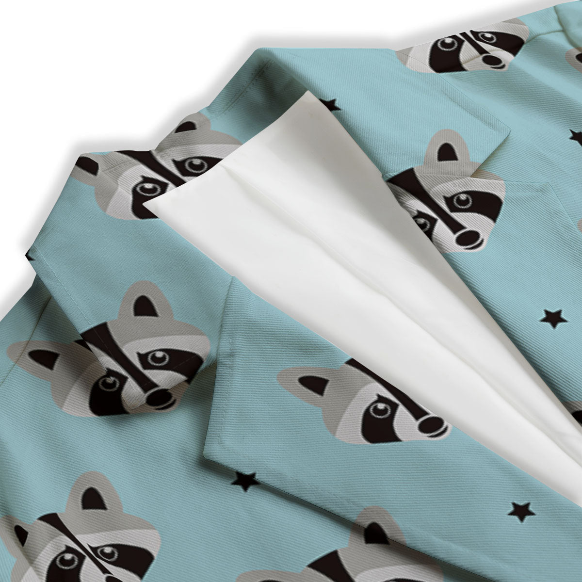 Raccoon Cartoon Print Pattern Women's Blazer-grizzshop