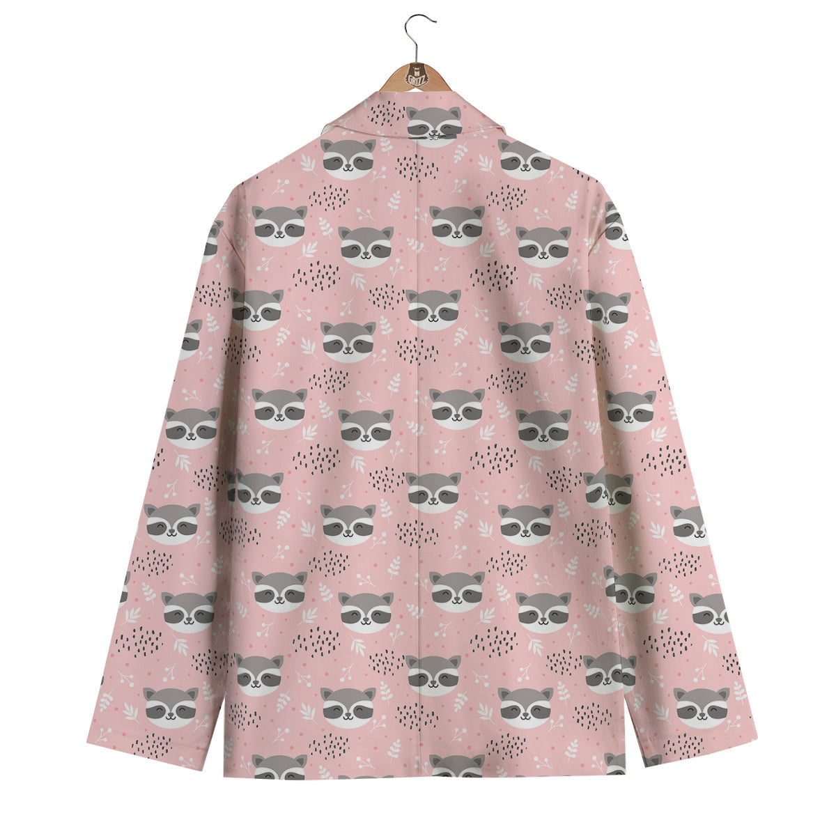 Raccoon Cute Print Pattern Men's Blazer-grizzshop