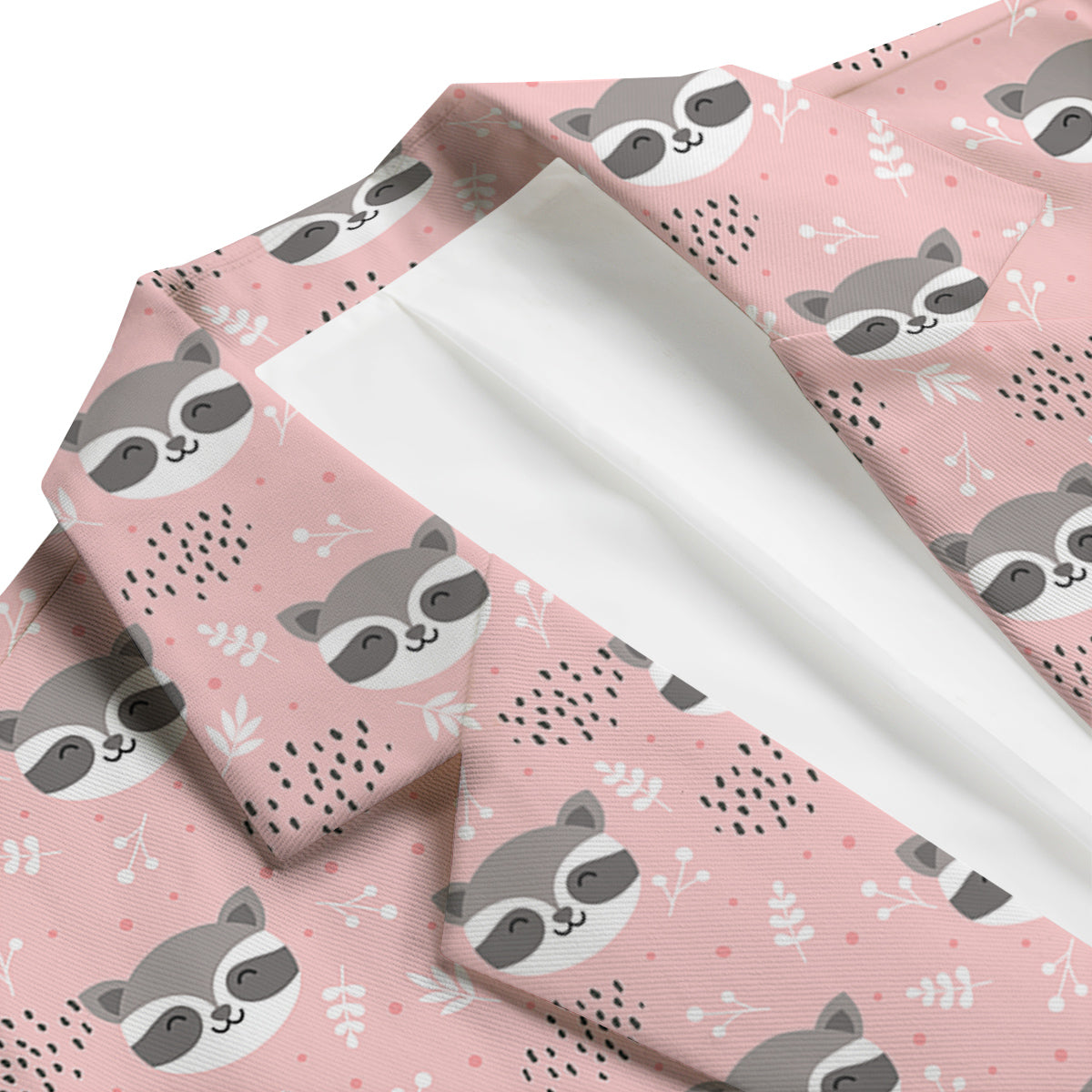 Raccoon Cute Print Pattern Men's Blazer-grizzshop