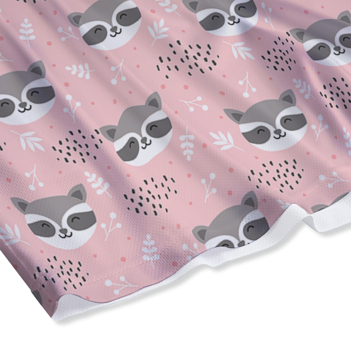 Raccoon Cute Print Pattern Mesh Shorts