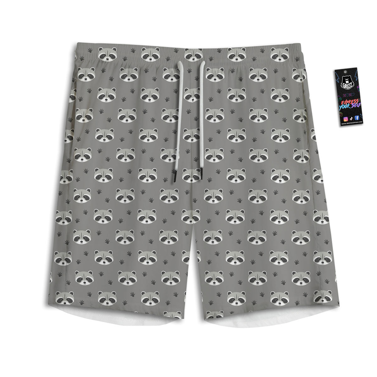 Samurai Girl Japanese Print Men's Athletic Shorts
