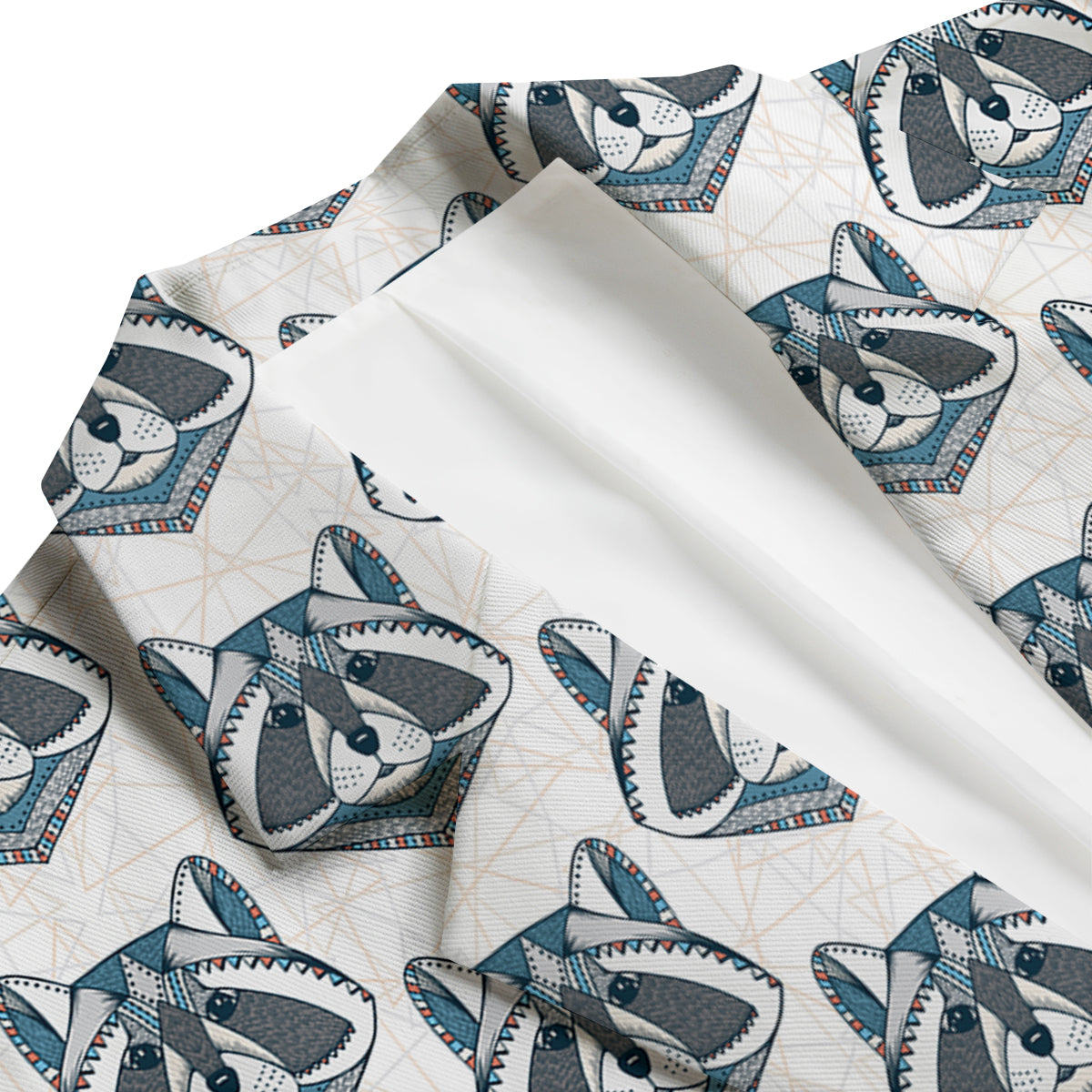 Raccoon Print Pattern Men's Blazer-grizzshop