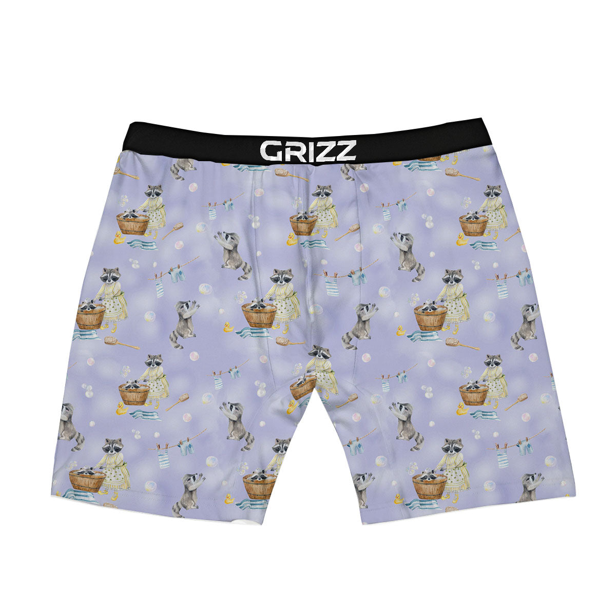 Raccoon Watercolor Print Pattern Boxer Briefs-grizzshop