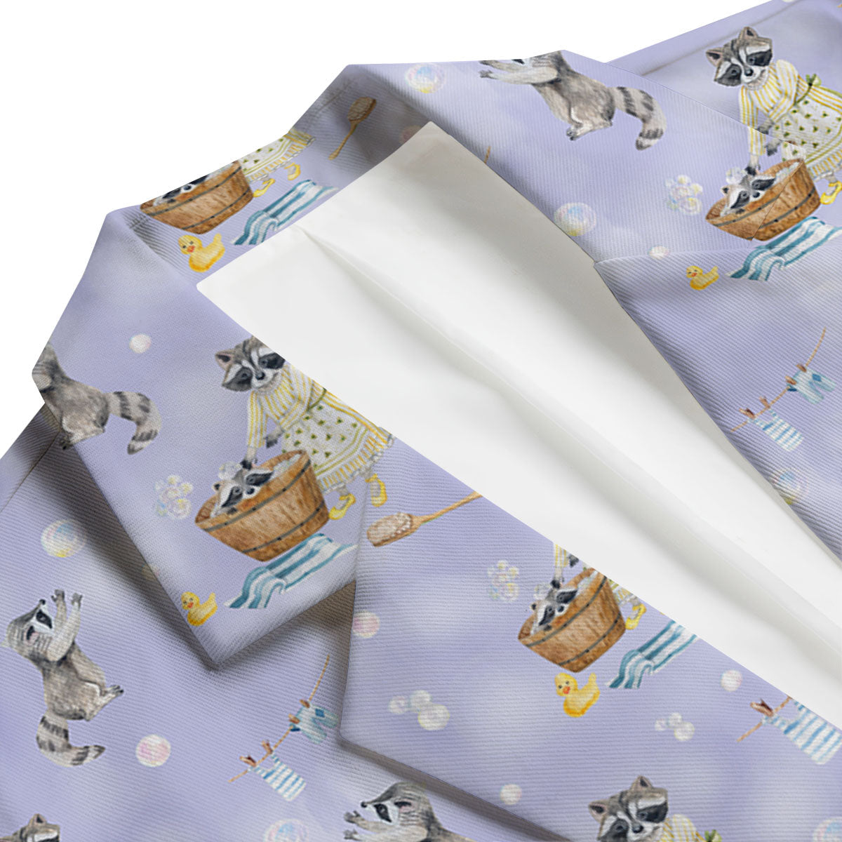 Raccoon Watercolor Print Pattern Men's Blazer-grizzshop