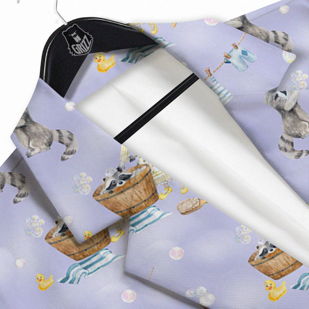 Raccoon Watercolor Print Pattern Men's Sport Coat-grizzshop