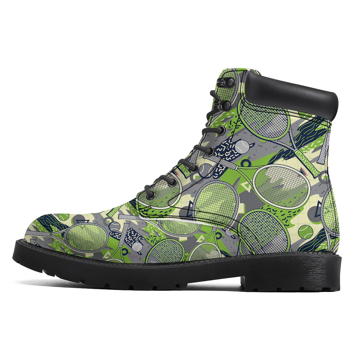 Racket And Tennis Ball Print Pattern Boots-grizzshop