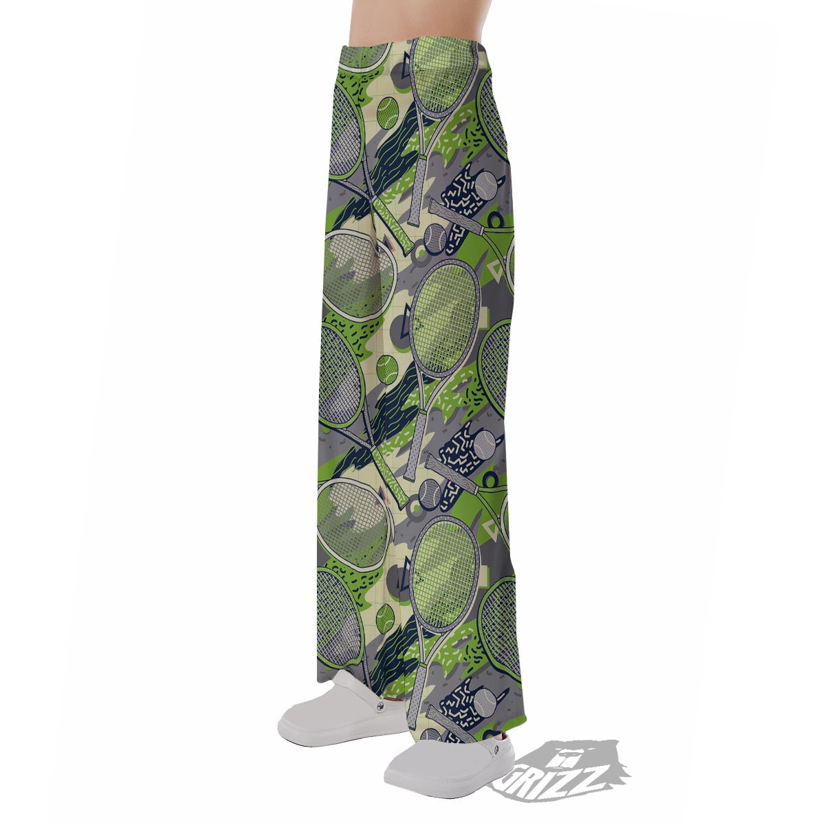 Racket And Tennis Ball Print Pattern Pajama Pants-grizzshop