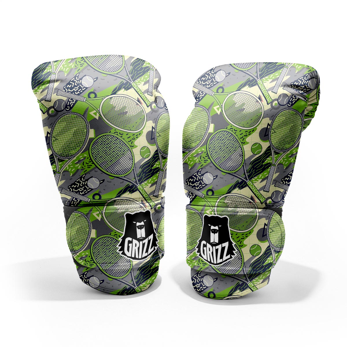 Racket And Tennis Ball Print Pattern Pro Boxing Glove