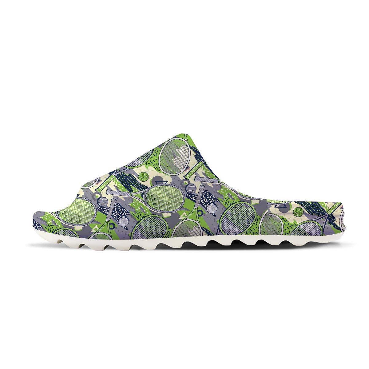 Racket And Tennis Ball Print Pattern Sandals-grizzshop