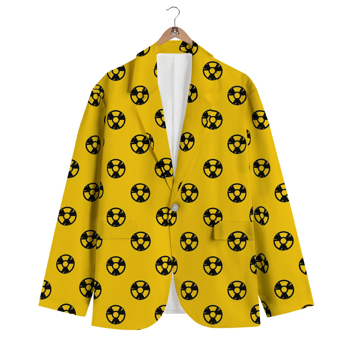 Radiation Pattern Print Men's Blazer-grizzshop