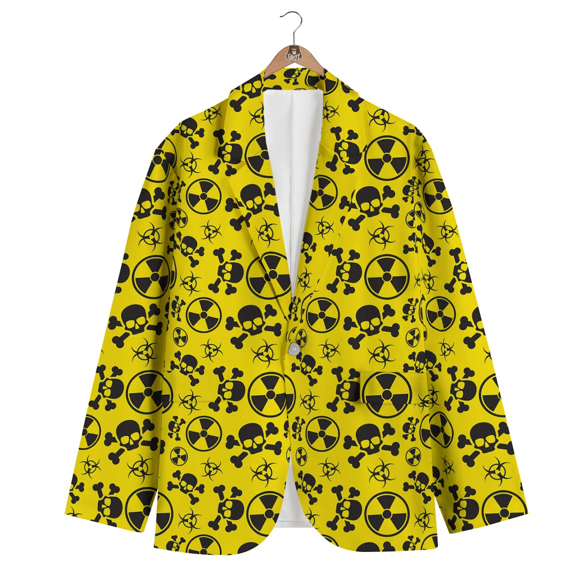 Radiation Print Pattern Hooded Blanket