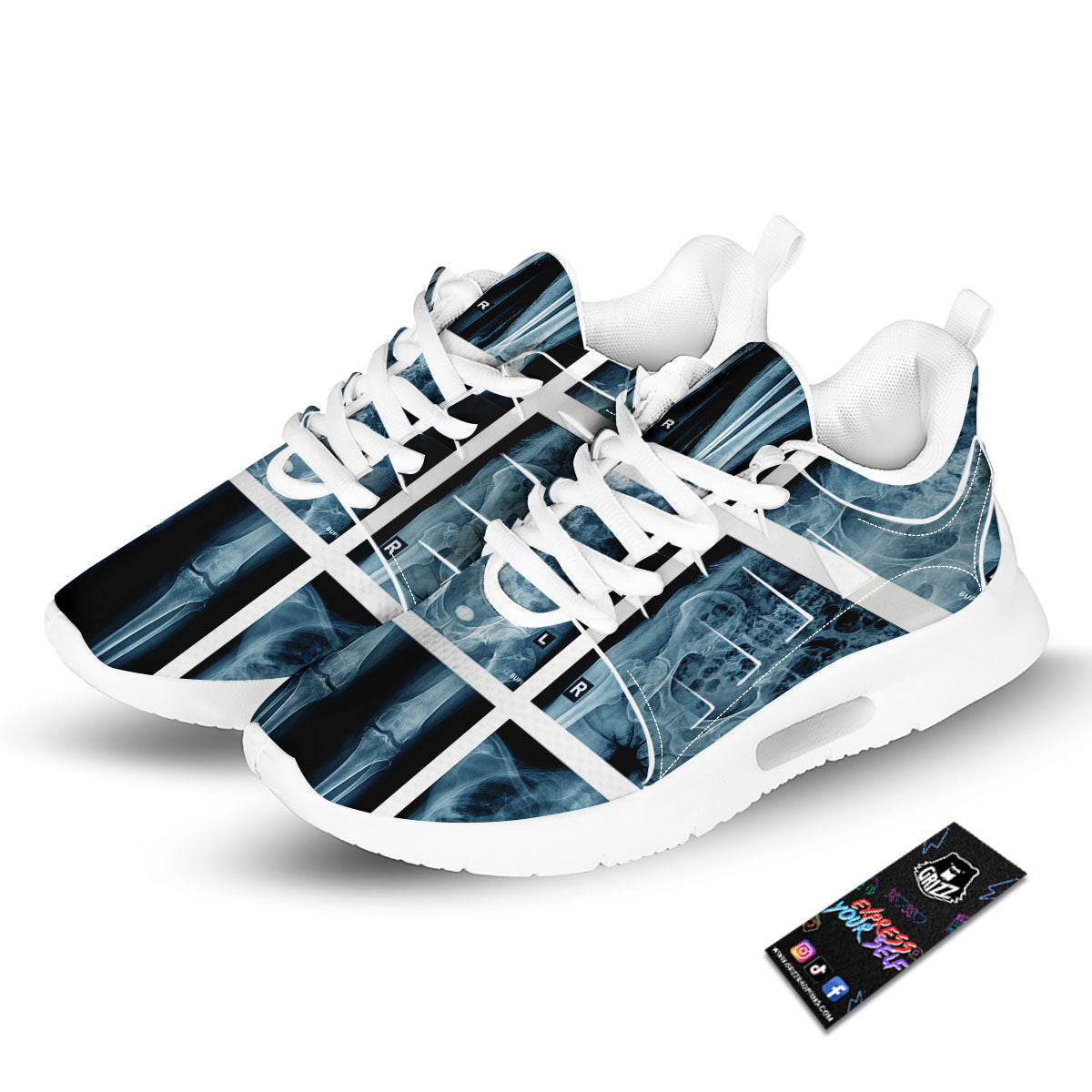 Radiology X-Ray Film Print Tennis Shoes-grizzshop