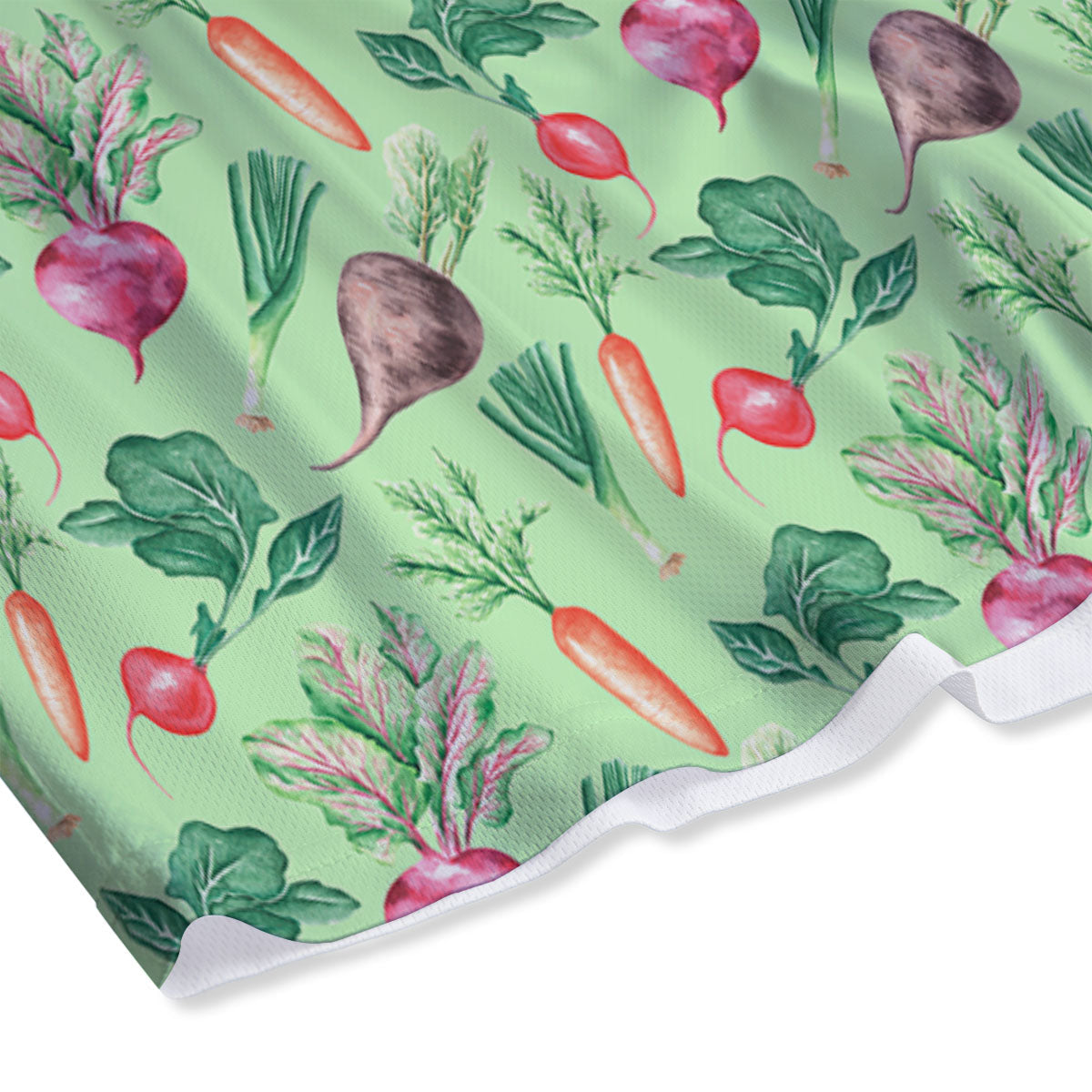 Radish And Watercolor Carrot Print Pattern Mesh Shorts