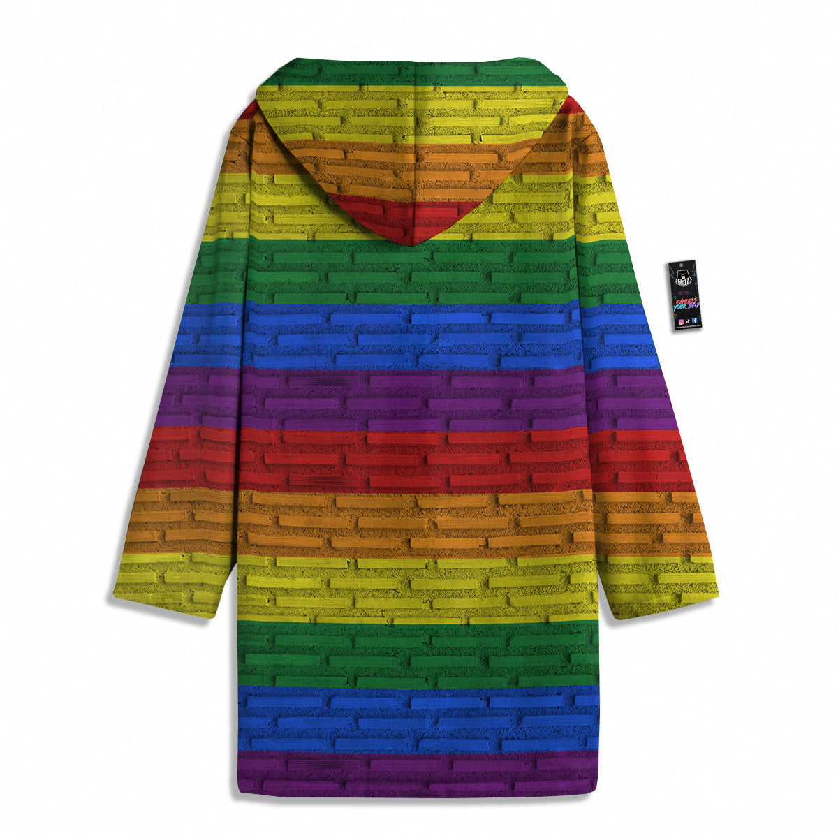 Rainbow Brick Wall LGBT Pride Print Men's Windbreaker Jacket-grizzshop