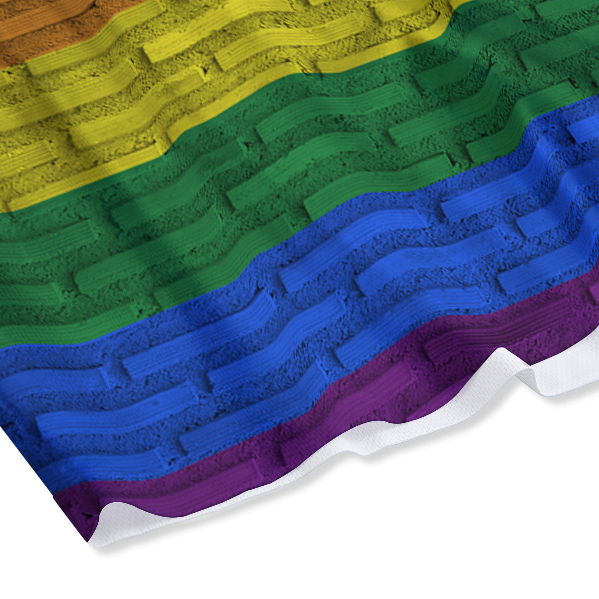 Rainbow Brick Wall LGBT Pride Print Mesh Shorts