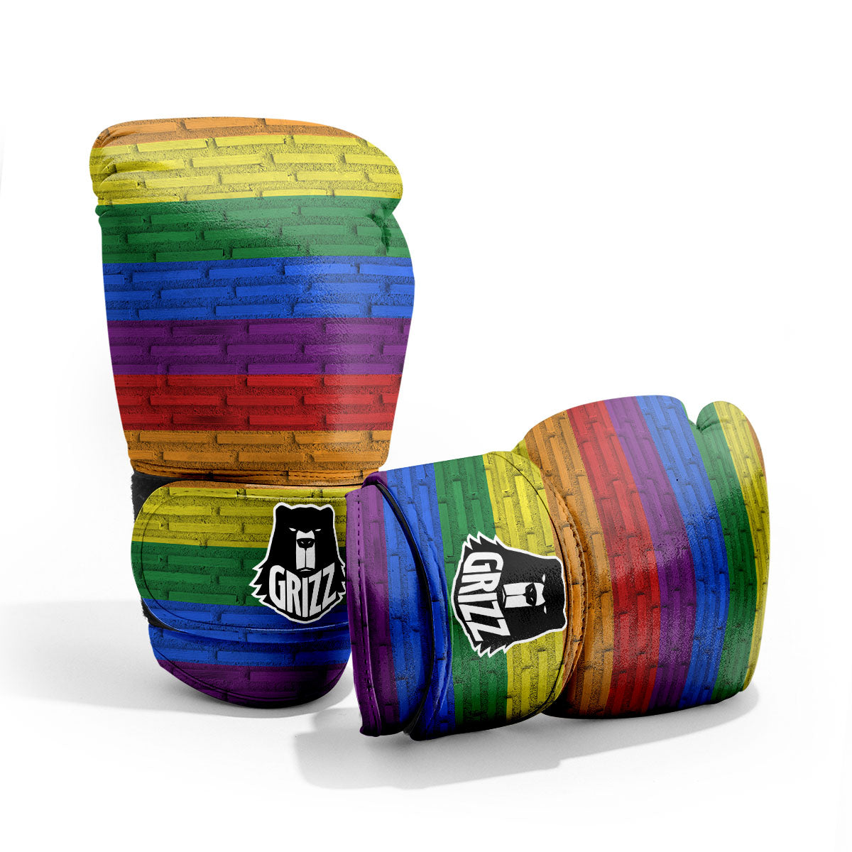 Rainbow Brick Wall LGBT Pride Print Pro Boxing Glove