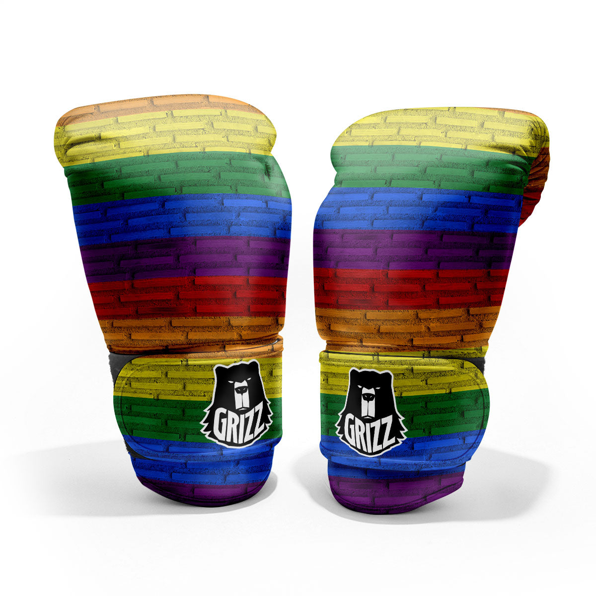 Rainbow Brick Wall LGBT Pride Print Pro Boxing Glove