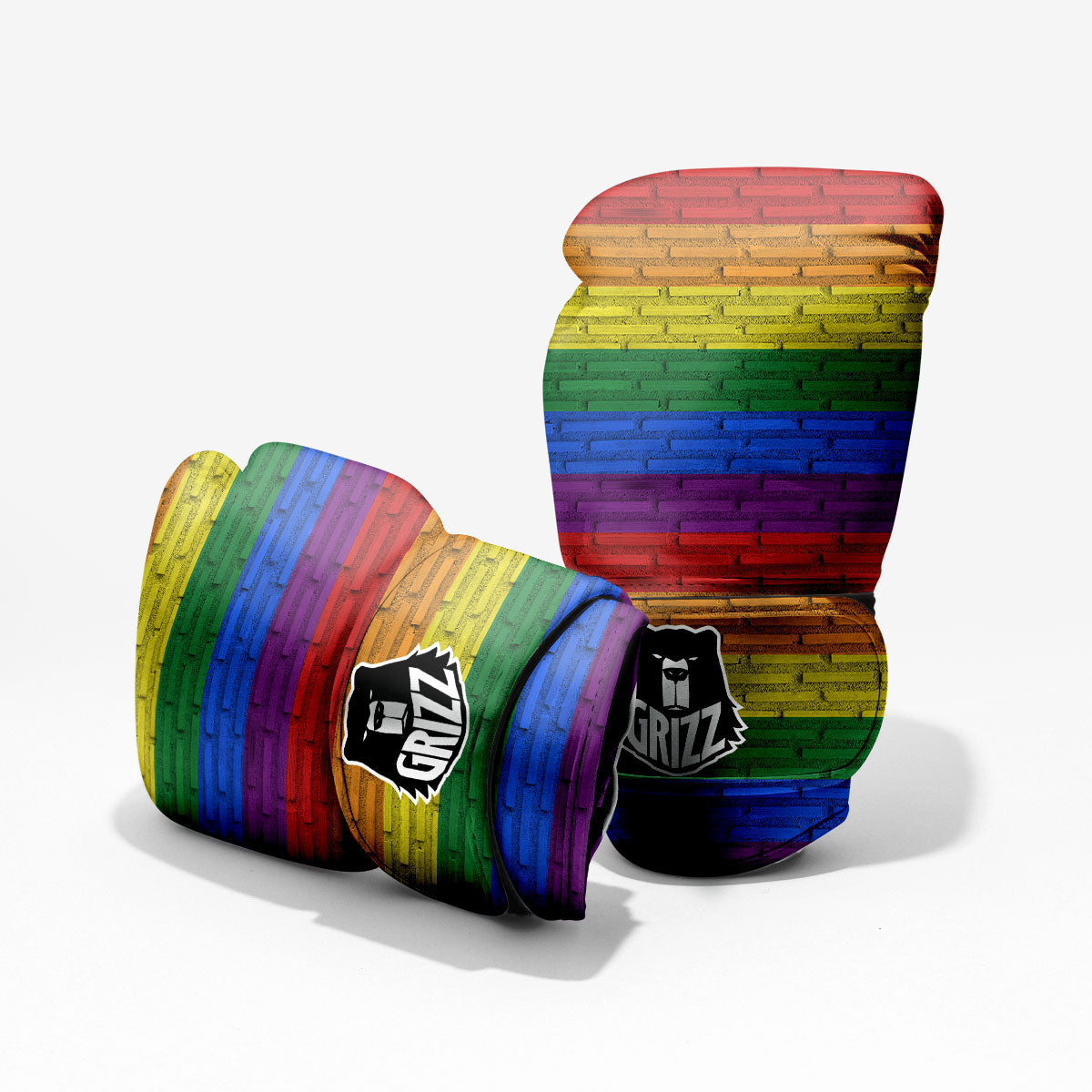 Rainbow Brick Wall LGBT Pride Print Pro Boxing Glove