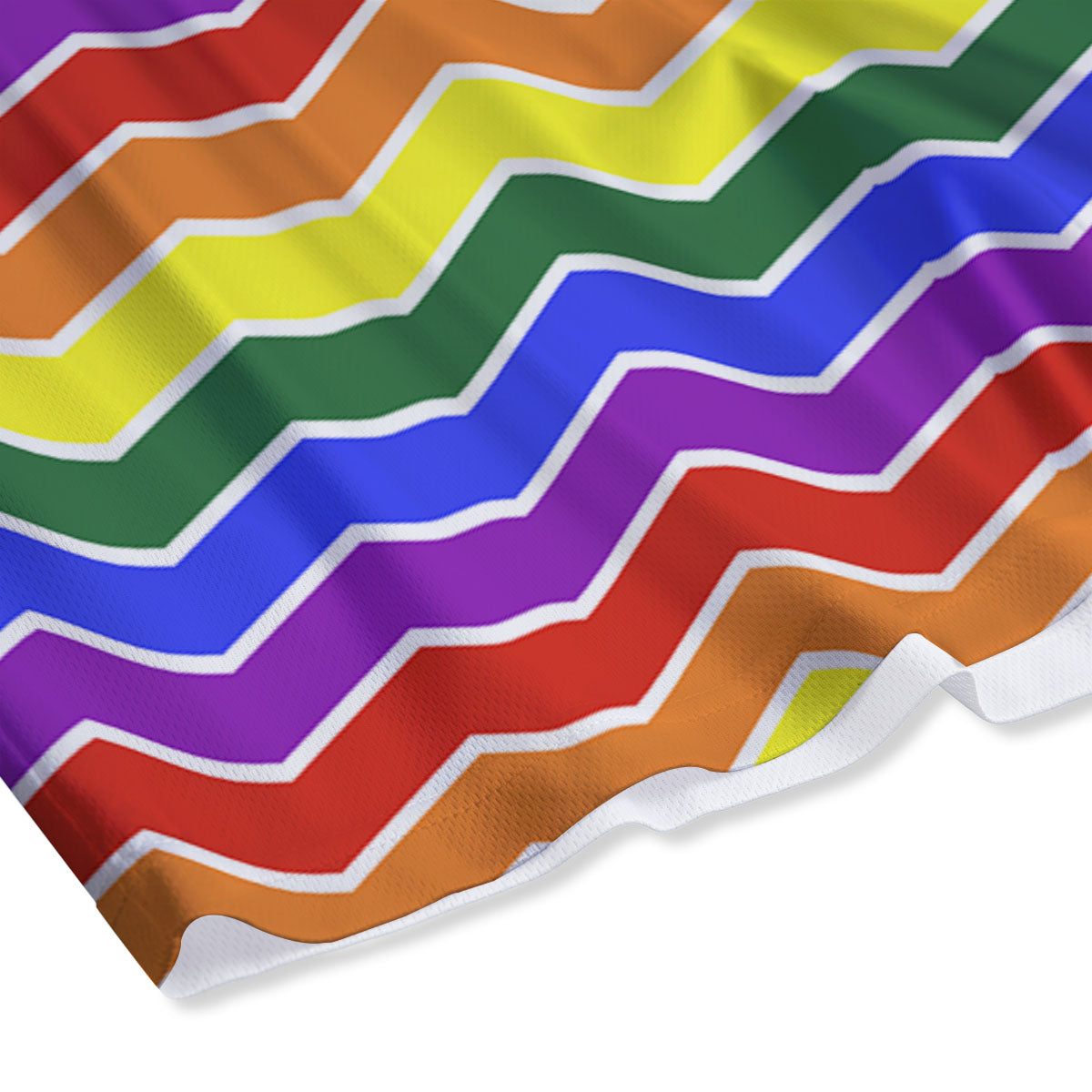 Rainbow Chevron LGBT Pride Print Pattern Mesh Shorts-grizzshop