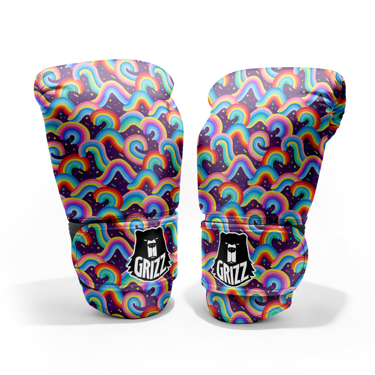 Rainbow Colorful Cute Print Pattern Pro Boxing Glove