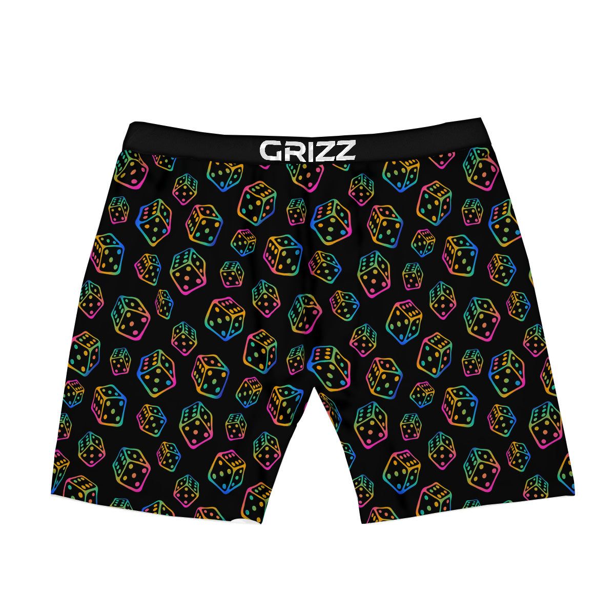 Rainbow Dice Print Pattern Boxer Briefs-grizzshop
