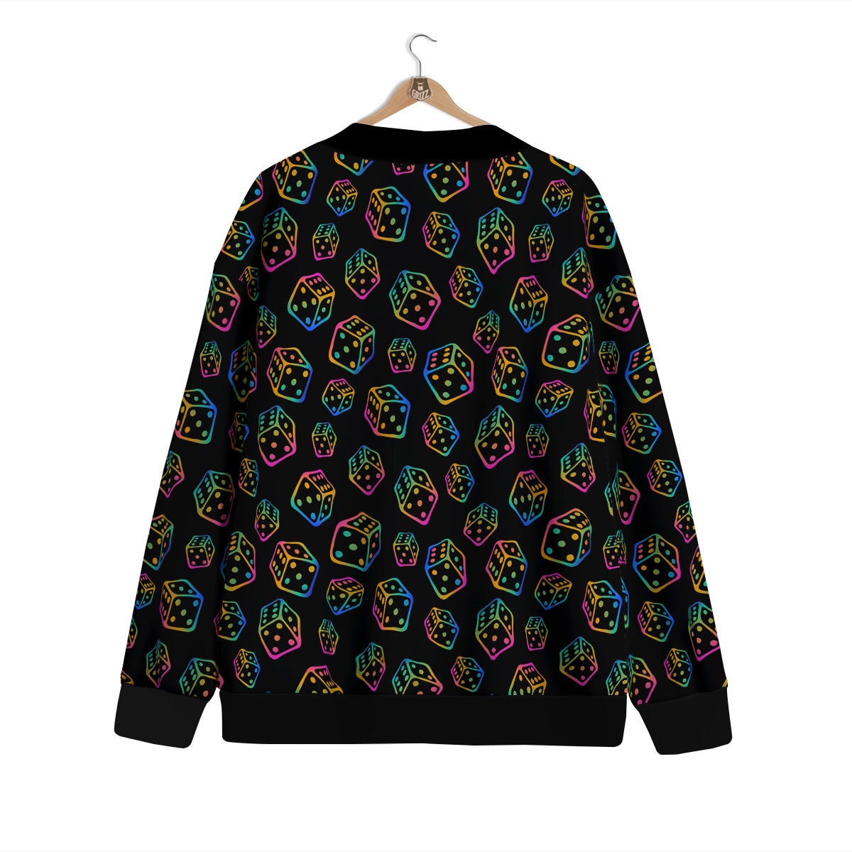 Rainbow Dice Print Pattern Cardigan-grizzshop