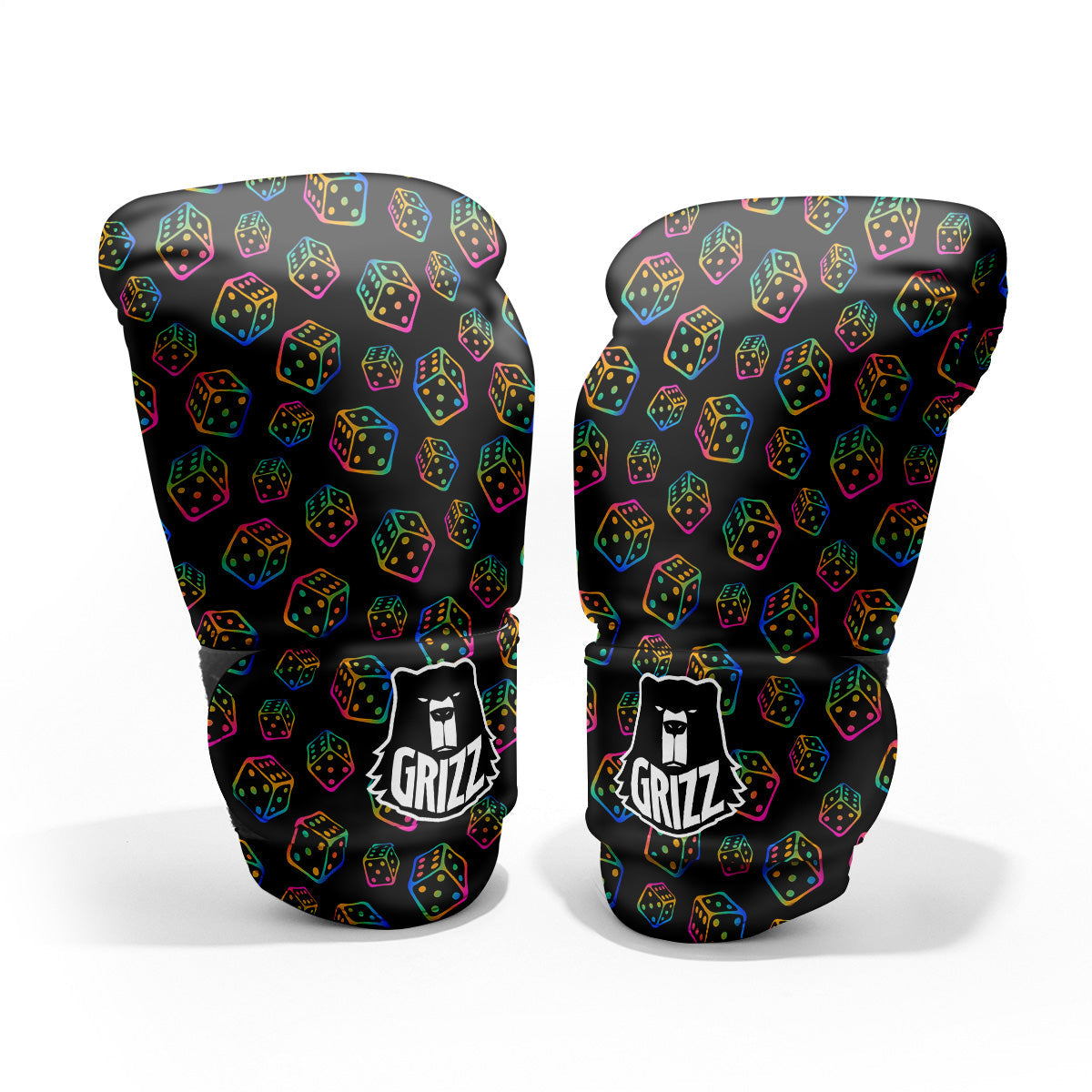 Rainbow Dice Print Pattern Pro Boxing Glove