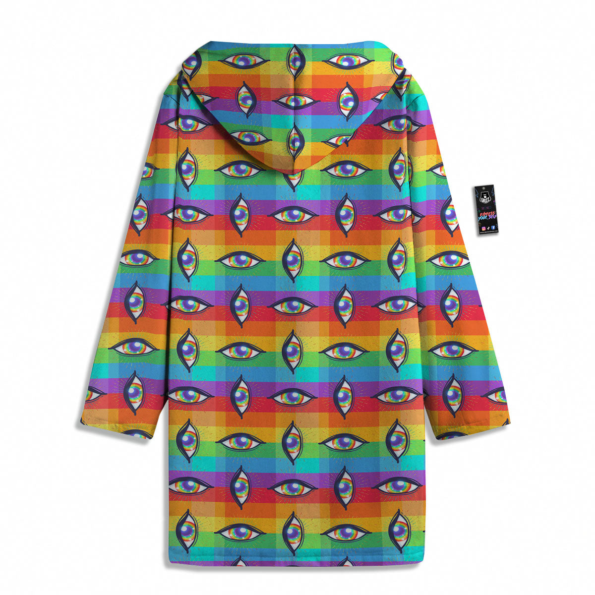 Rainbow Eyes LGBT Pride Print Pattern Men's Windbreaker Jacket-grizzshop