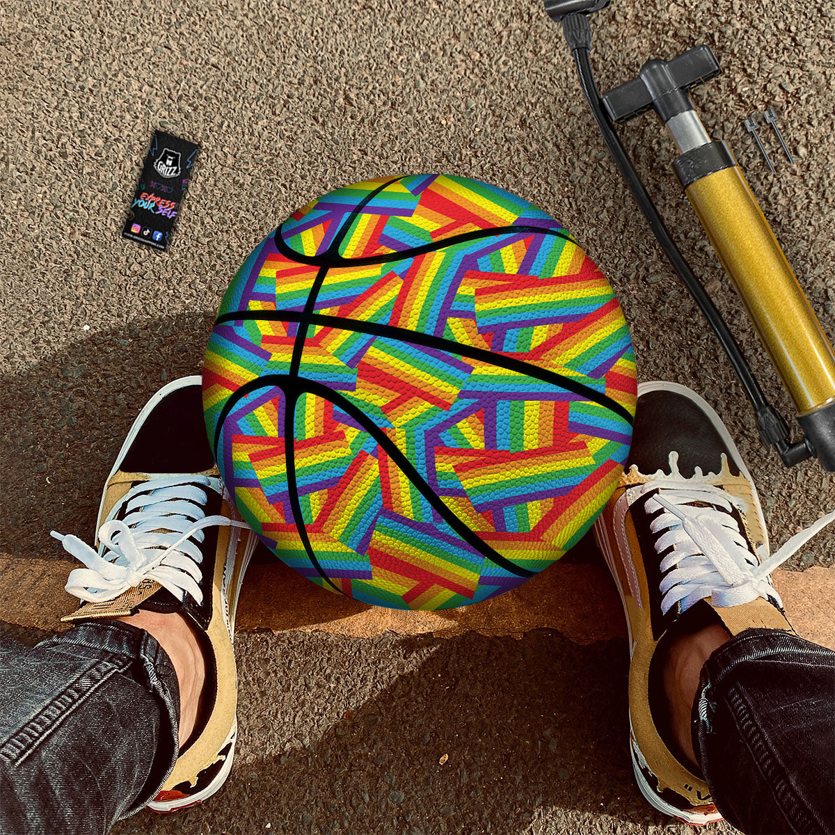 Rainbow Flag LGBT Pride Pattern Basketball-grizzshop