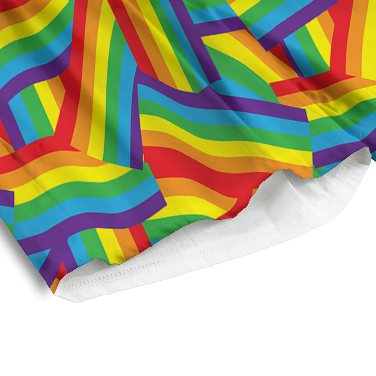 Rainbow Flag LGBT Pride Pattern Men's Athletic Shorts