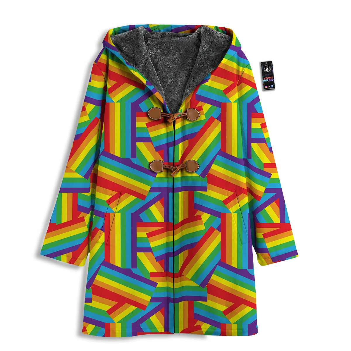 Rainbow Flag LGBT Pride Pattern Men's Windbreaker Jacket-grizzshop