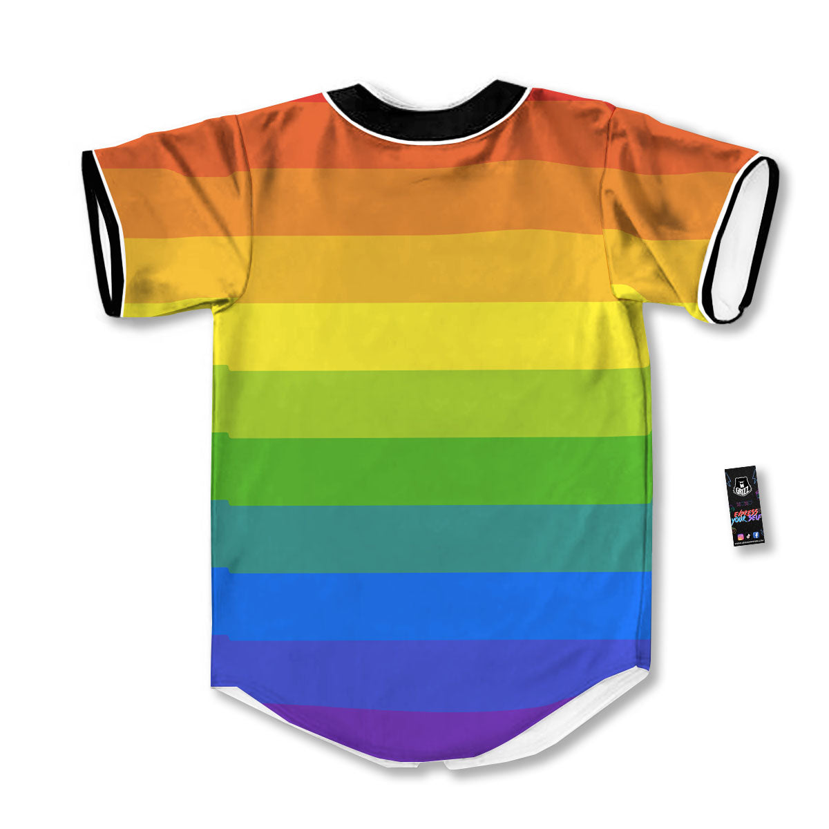 Rainbow Flag LGBT Pride Print Baseball Jersey-grizzshop