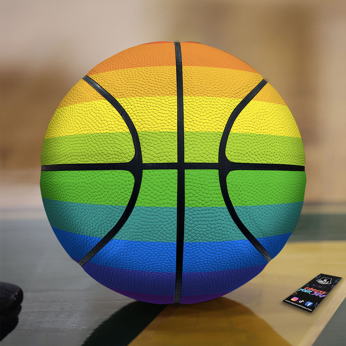 Rainbow Flag LGBT Pride Print Basketball-grizzshop