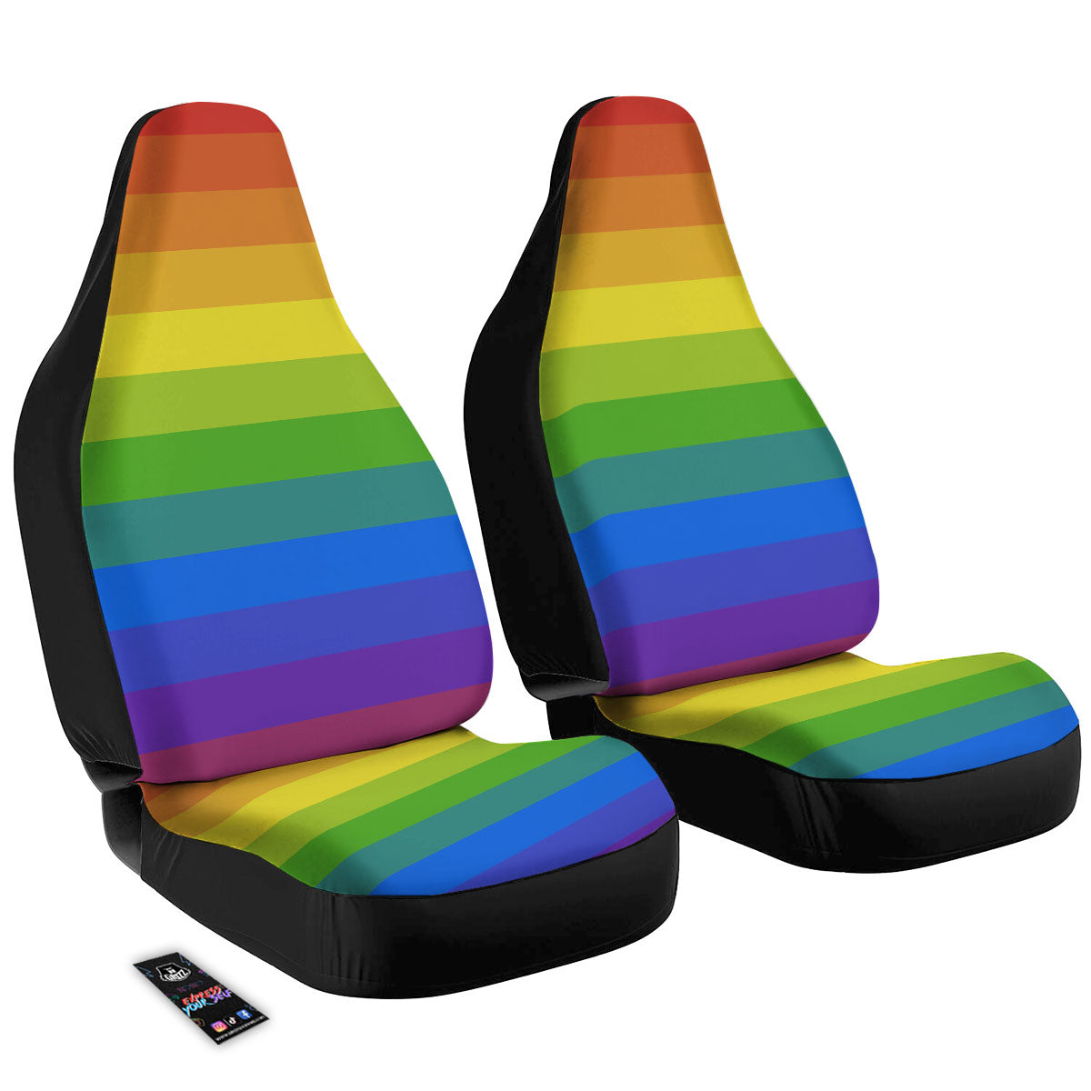Rainbow Flag LGBT Pride Print Car Seat Covers-grizzshop