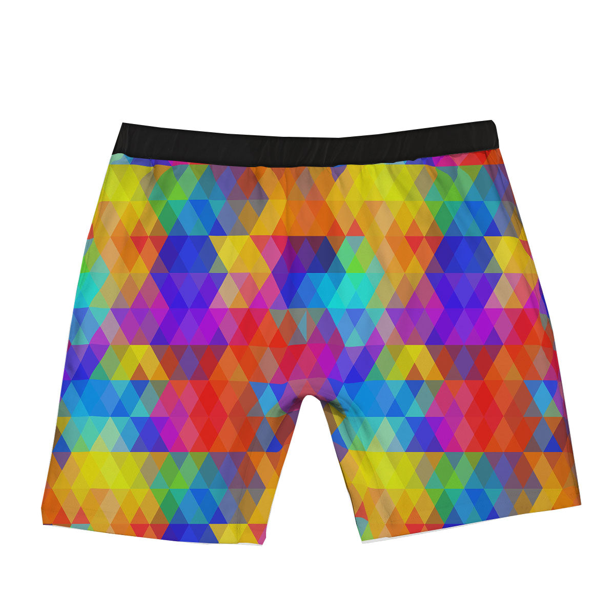 Rainbow Geometric Print Pattern Boxer Briefs-grizzshop