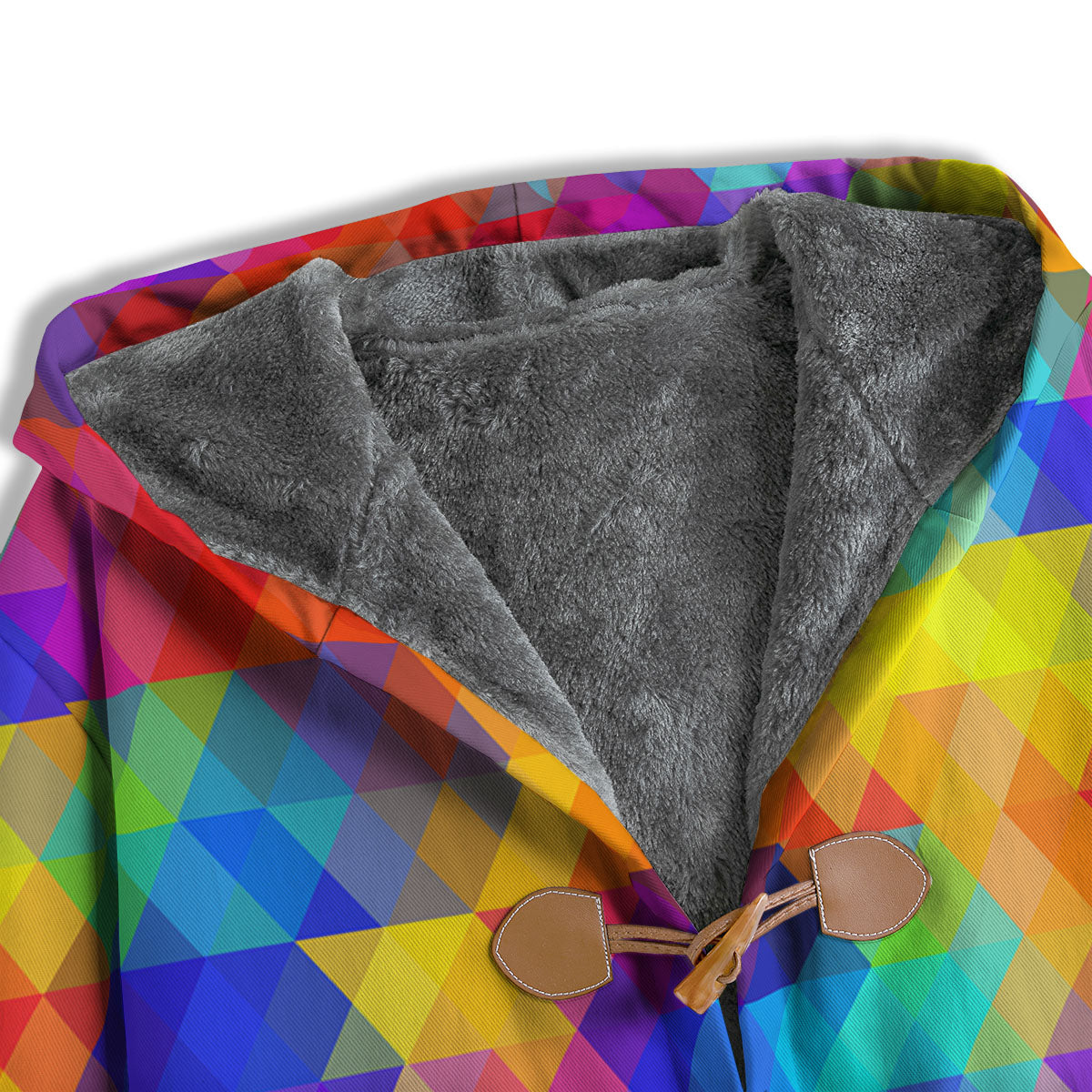 Rainbow Geometric Print Pattern Men's Windbreaker Jacket-grizzshop