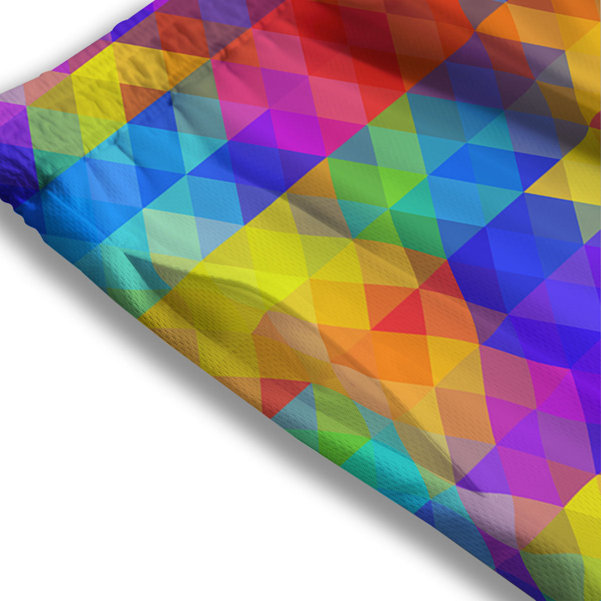 Rainbow Geometric Print Pattern Mesh Shorts