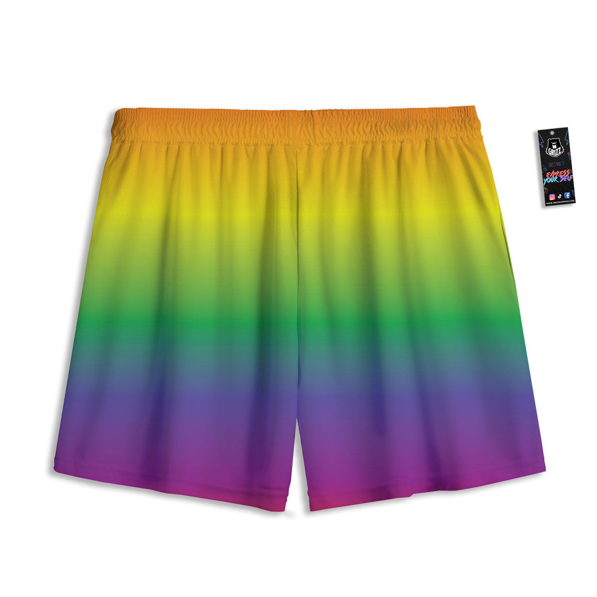 Rainbow Gradient LGBT Pride Print Mesh Shorts