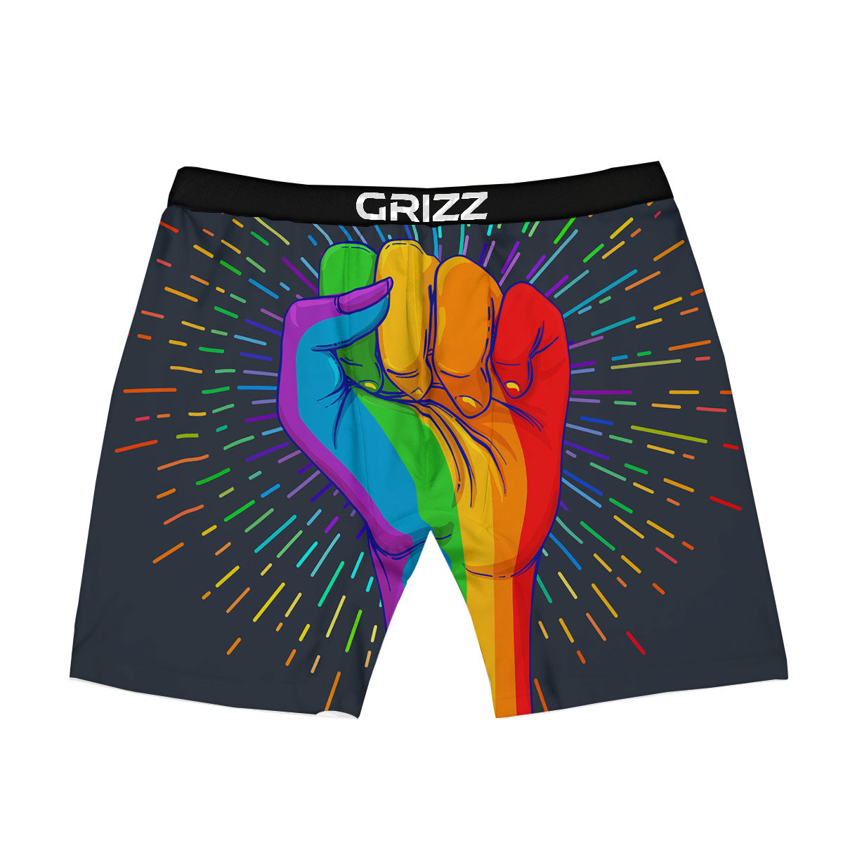 Rainbow Hand LGBT Pride Print Boxer Briefs-grizzshop
