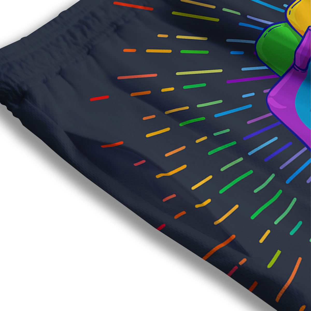 Rainbow Hand LGBT Pride Print Mesh Shorts