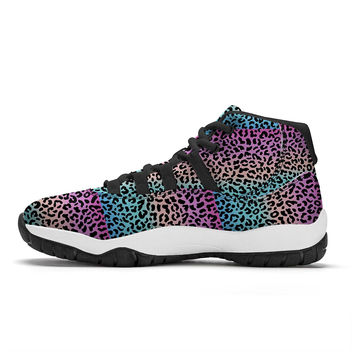 Rainbow Leopard Black Bball Shoes-grizzshop