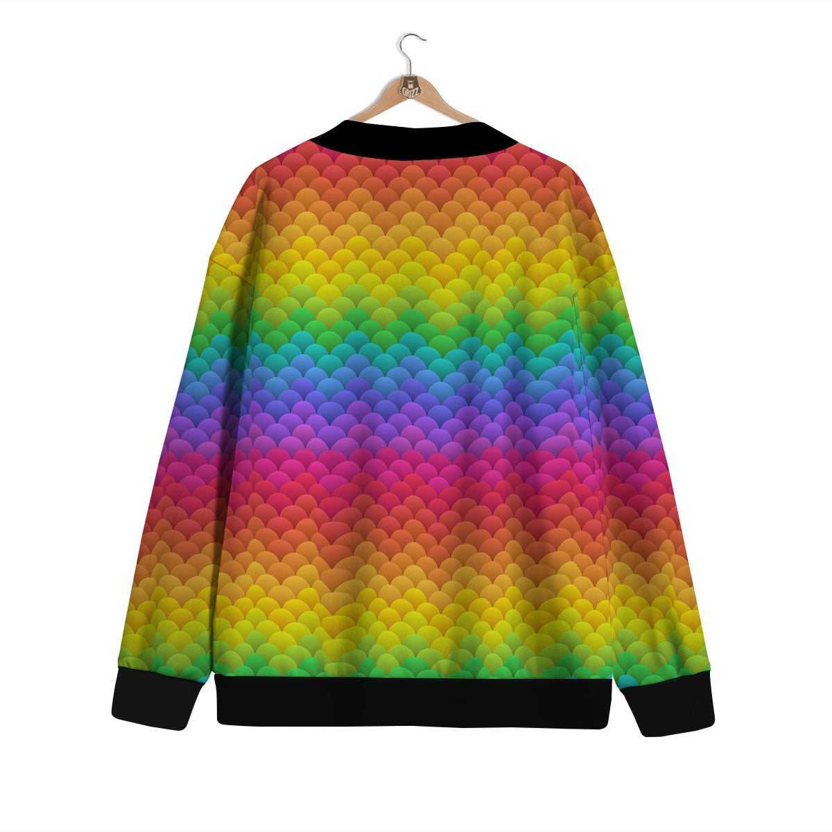 Rainbow Light Blobs Print Pattern Cardigan-grizzshop
