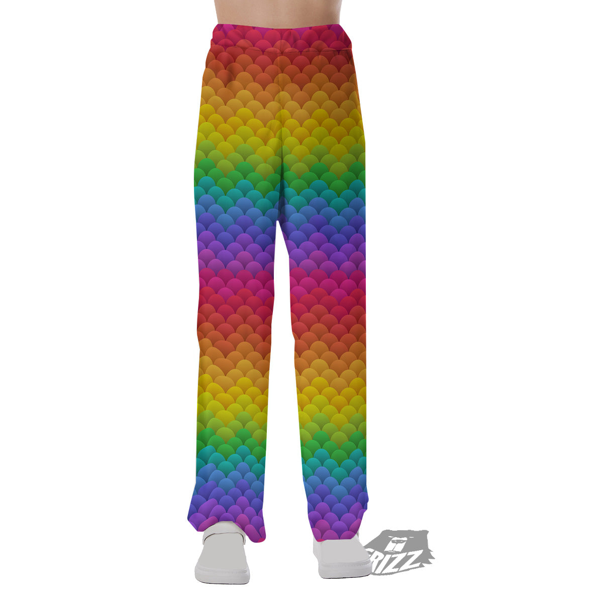 Rainbow Light Blobs Print Pattern Pajama Pants-grizzshop
