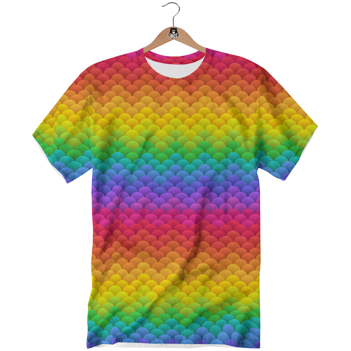 Rainbow Light Blobs Print Pattern T-Shirt-grizzshop